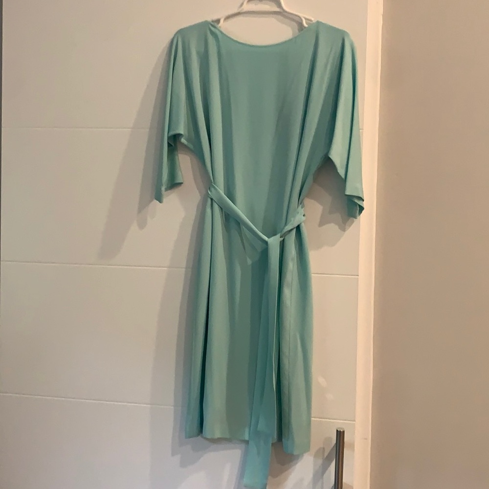 Diane Von Furstenberg turquoise silk dress